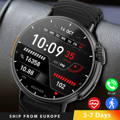 Premium Bluetooth Smart Watch for Men - Sports Fitness Tracker with Heart Rate Monitor & Music Playback - Compatible with Android & iOS