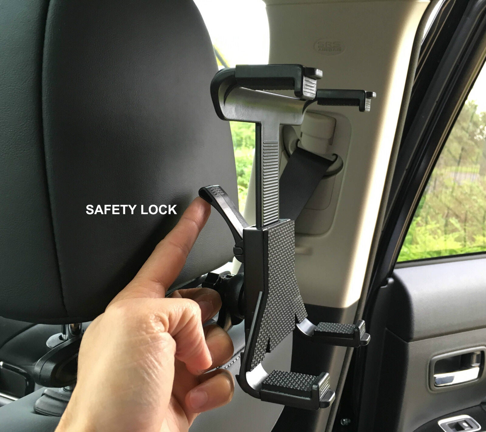 Universal Car Back Seat Headrest Holder Mount for iPad and Tablets - Compatible with Samsung and More