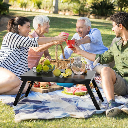 Versatile Adjustable Bamboo Laptop Lap Tray with Tilting Top for Ultimate Comfort