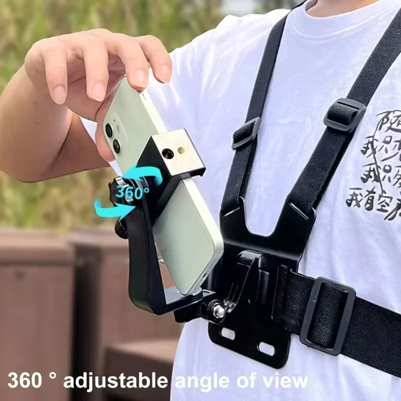 5-in-1 Mobile Phone Chest Strap Mount - Ultimate Live Streaming & Recording Accessory